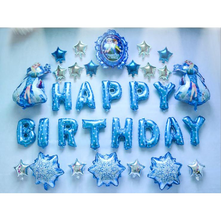 SET BÓNG TRANG TRÍ SINH NHẬT CHO BÉ GÁI CHỦ ĐỀ FROZEN- SP003452 | Shopee Việt Nam