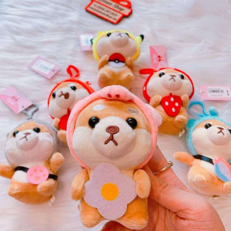 Móc khóa gấu bông nhỏ nhắn xinh xắn